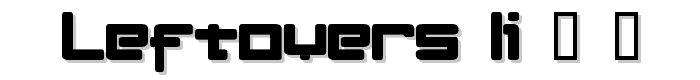 LeftOvers II 3 1 font